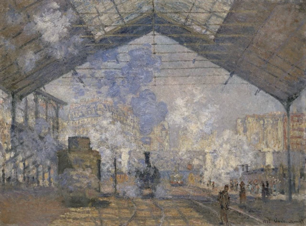 Gare de Paris Saint Lazare 2   Monet大