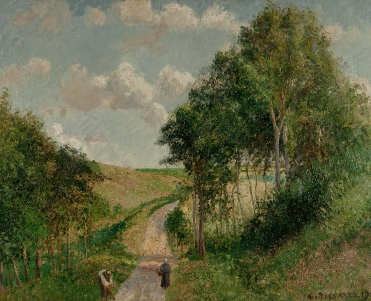 Landscape at Berneval, in the Afternoon   pissaro大