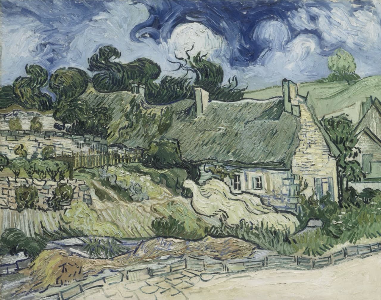 Thatched Houses   Van Gogh大
