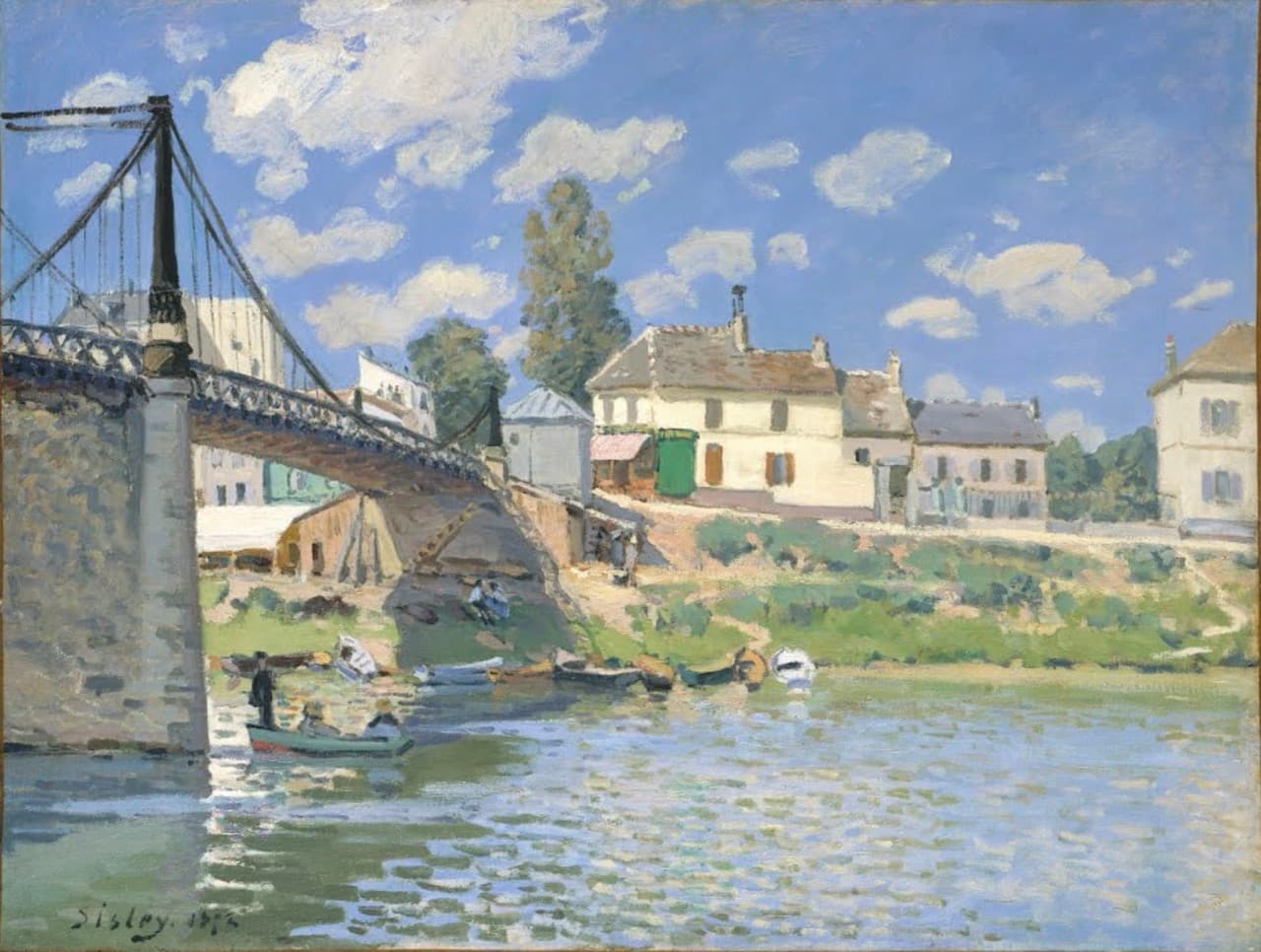 The Bridge at Villeneuve la Garenne   sisley大