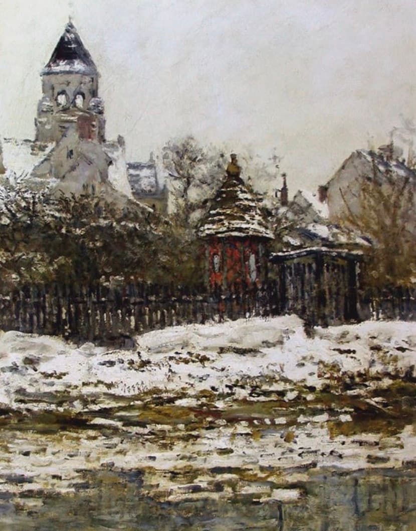 The Church of Vetheuil   Monet大