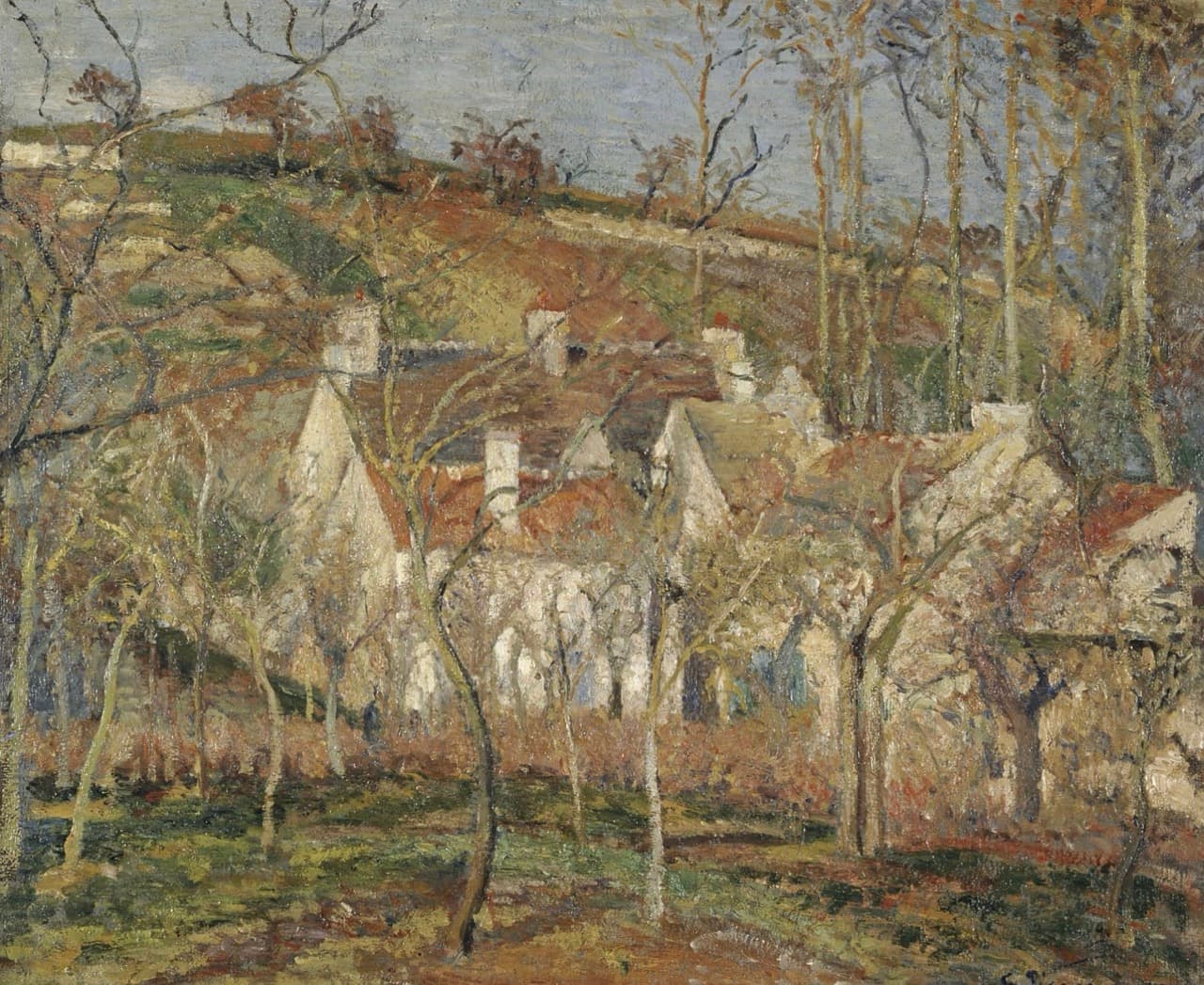 The red roofs    Camille Pissarro大