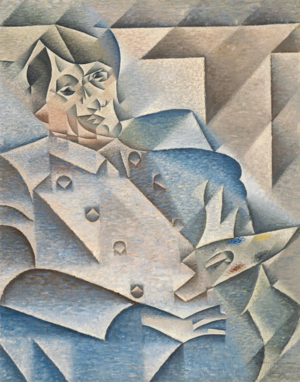 Portrait of Pablo Picasso-Juan Gris